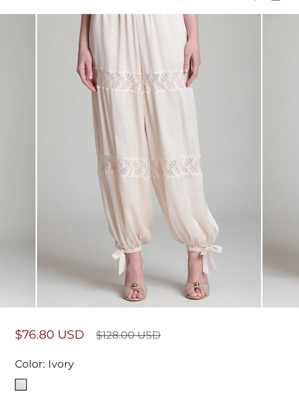 Avec Les Filles Beige Lace-Trim Slip